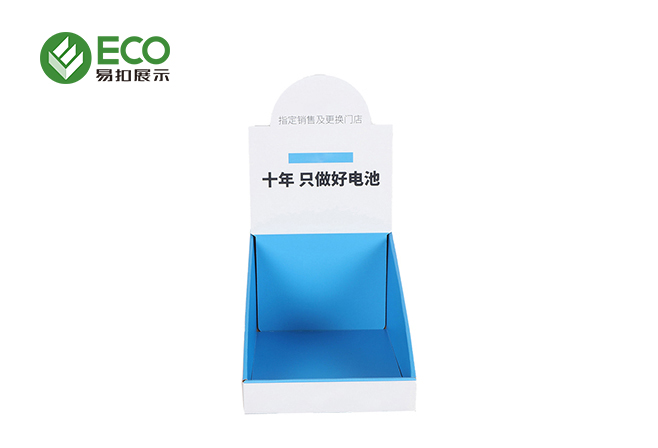 電池收銀臺PDQ展示盒 定制電子用品收銀臺桌面陳列展示盒